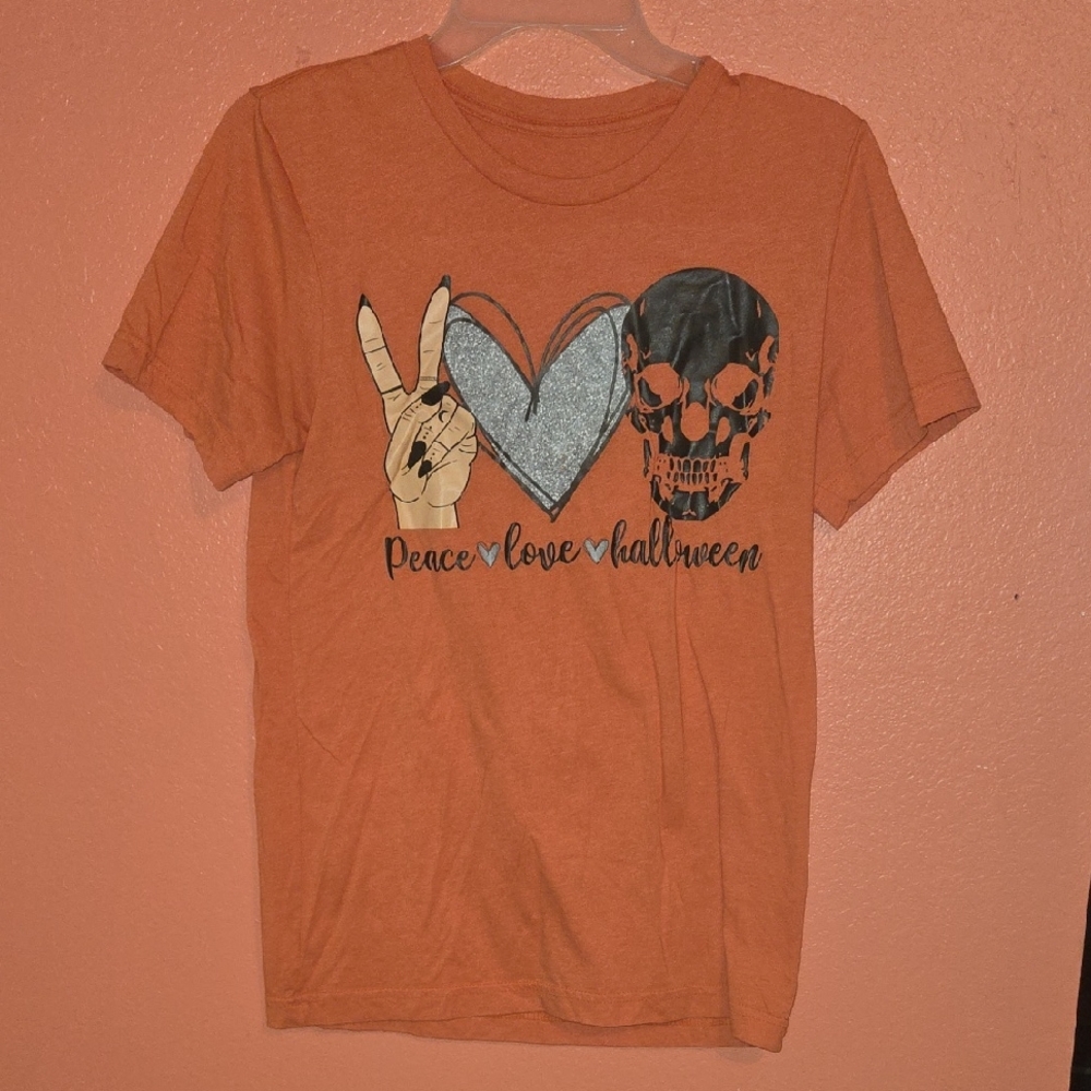 Orange Halloween Graphic T-Shirt